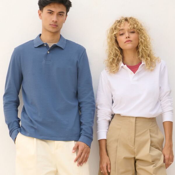 SOL'S Unisex Pacific Long Sleeve Piqué Polo Shirt Thumbnail