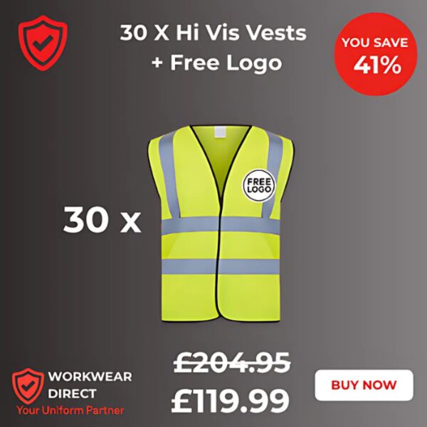 30x Hi Vis Vests + Free Logo Thumbnail