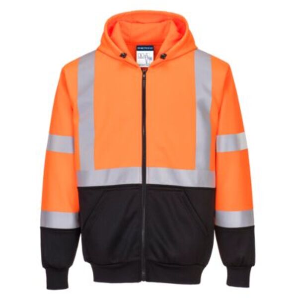 Hi-Vis Contrast Zipped Hoodie Thumbnail